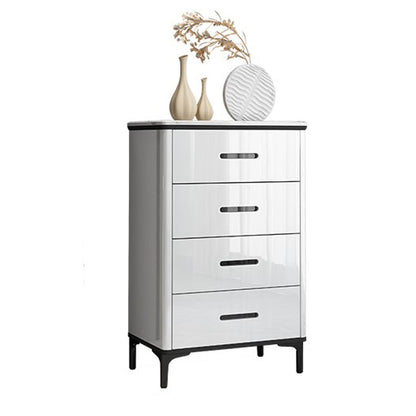 White Marble Buffet/Console Living Room Modern Sideboard Table with Drawers 24"L x 16"W x 38"H Clearhalo 'buffet_sideboard' 'Buffets & Sideboards' 'furn' 'furn_buffet_sideboard' 'Furniture' 'Kitchen & Dining Furniture' 5710405