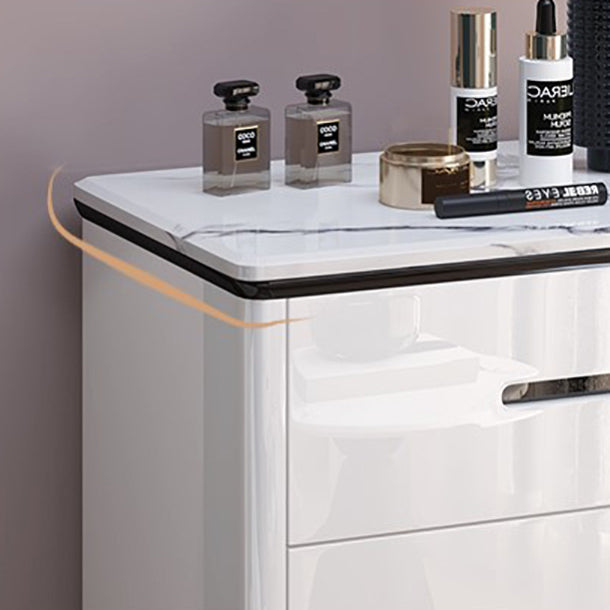 White Marble Buffet/Console Living Room Modern Sideboard Table with Drawers Clearhalo 'buffet_sideboard' 'Buffets & Sideboards' 'furn' 'furn_buffet_sideboard' 'Furniture' 'Kitchen & Dining Furniture' 5710406