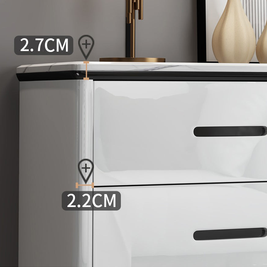 White Marble Buffet/Console Living Room Modern Sideboard Table with Drawers Clearhalo 'buffet_sideboard' 'Buffets & Sideboards' 'furn' 'furn_buffet_sideboard' 'Furniture' 'Kitchen & Dining Furniture' 5710407