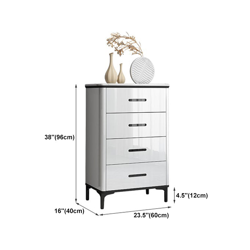 White Marble Buffet/Console Living Room Modern Sideboard Table with Drawers Clearhalo 'buffet_sideboard' 'Buffets & Sideboards' 'furn' 'furn_buffet_sideboard' 'Furniture' 'Kitchen & Dining Furniture' 5710416