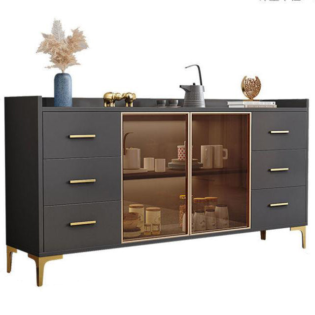 Galm ingegnerizzato in legno sideboard credenza regolabile scaffalatura con cassetto per soggiorno
