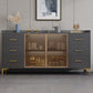 Galm ingegnerizzato in legno sideboard credenza regolabile scaffalatura con cassetto per soggiorno