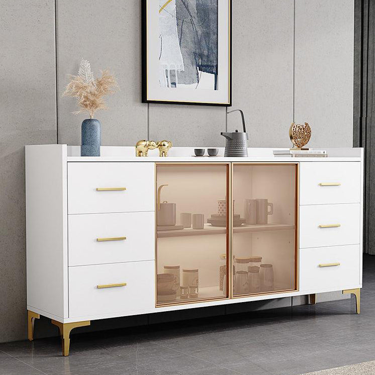 Galm ingegnerizzato in legno sideboard credenza regolabile scaffalatura con cassetto per soggiorno