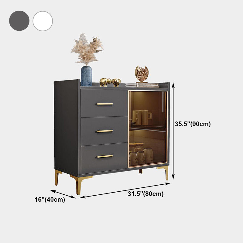 Galm ingegnerizzato in legno sideboard credenza regolabile scaffalatura con cassetto per soggiorno