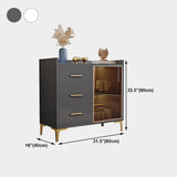 Galm ingegnerizzato in legno sideboard credenza regolabile scaffalatura con cassetto per soggiorno