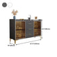 Modern Engineered Wood Sideboard Dining Room 35.4"H Buffet Server with Glass Doors Clearhalo 'buffet_sideboard' 'Buffets & Sideboards' 'furn' 'furn_buffet_sideboard' 'Furniture' 'Kitchen & Dining Furniture' 5710526