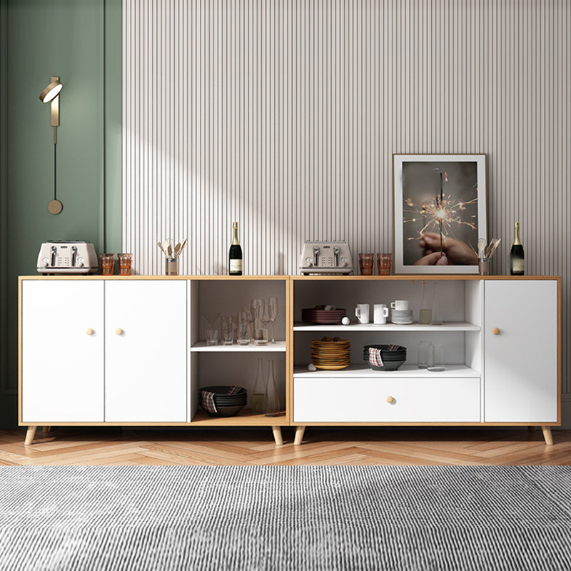 39 "l moderner Sideboard -Holzbuffet -Server mit offenem Speicher