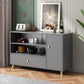 39 "l moderner Sideboard -Holzbuffet -Server mit offenem Speicher