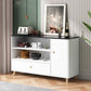 39 "l moderner Sideboard -Holzbuffet -Server mit offenem Speicher