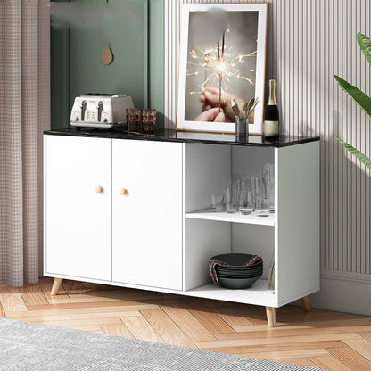 39 "l moderner Sideboard -Holzbuffet -Server mit offenem Speicher