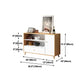 39 "l moderner Sideboard -Holzbuffet -Server mit offenem Speicher