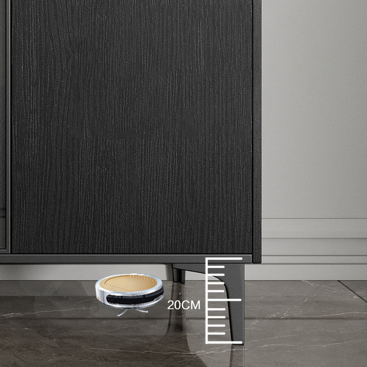 Stone Top Dining Room Sideboard Cabinet Modern Credenza with Drawer and Glass Door Clearhalo 'buffet_sideboard' 'Buffets & Sideboards' 'furn' 'furn_buffet_sideboard' 'Furniture' 'Kitchen & Dining Furniture' 5710565