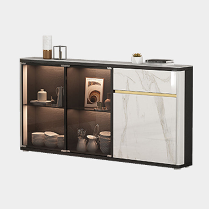 Glass Door Wood Sideboard Modern Credenza with Storage for Living Room Clearhalo 'buffet_sideboard' 'Buffets & Sideboards' 'furn' 'furn_buffet_sideboard' 'Furniture' 'Kitchen & Dining Furniture' 5710623