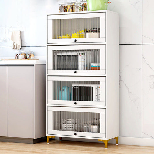 Server di cucina in stile glam porte in vetro temperato server per sala da pranzo