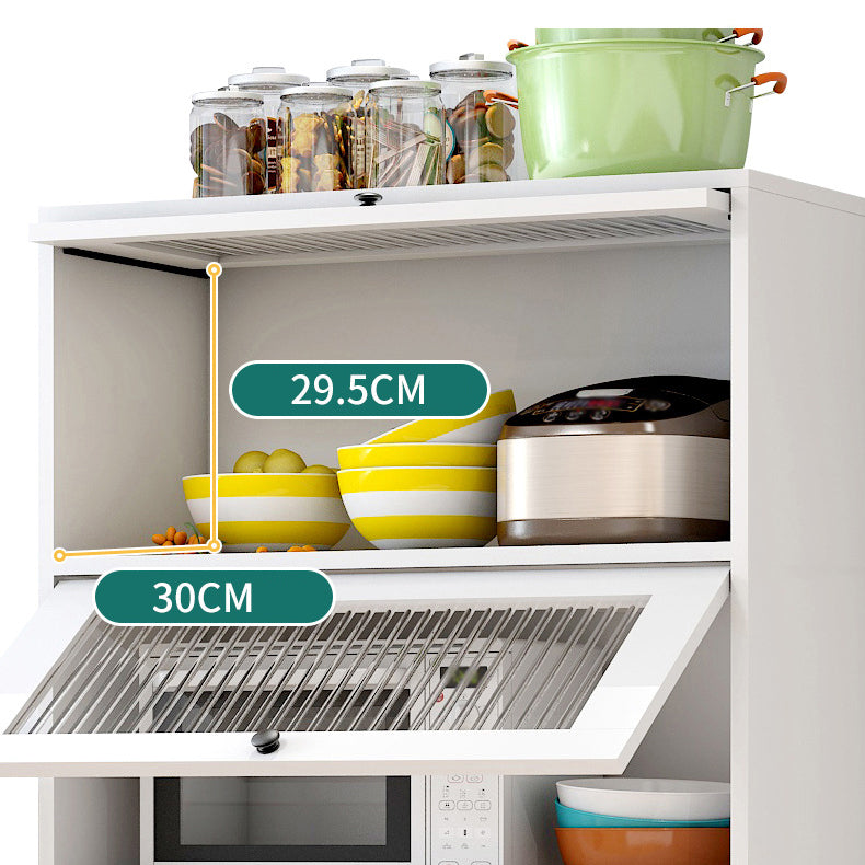 Server di cucina in stile glam porte in vetro temperato server per sala da pranzo