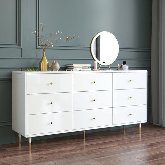 Tavolo da tavolo a buffet in stile glam tavolo da pranzo in legno artificiale per soggiorno