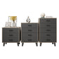 Gray Buffet Table Wood Multi Drawer Modern Style Buffet Table for Living Room Clearhalo 'buffet_sideboard' 'Buffets & Sideboards' 'furn' 'furn_buffet_sideboard' 'Furniture' 'Kitchen & Dining Furniture' 5710729