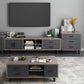 Gray Buffet Table Wood Multi Drawer Modern Style Buffet Table for Living Room Clearhalo 'buffet_sideboard' 'Buffets & Sideboards' 'furn' 'furn_buffet_sideboard' 'Furniture' 'Kitchen & Dining Furniture' 5710741
