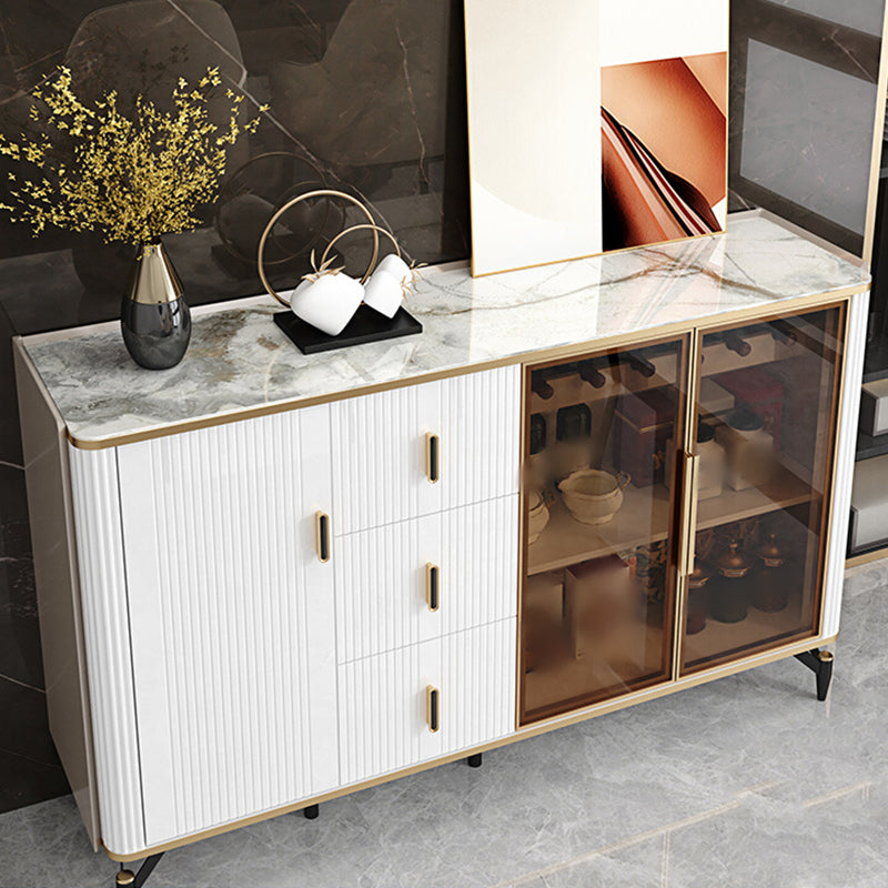 Armadio da pranzo per porte in vetro di altezza da 38 pollici per cucina