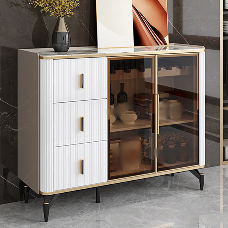 Armadio da pranzo per porte in vetro di altezza da 38 pollici per cucina