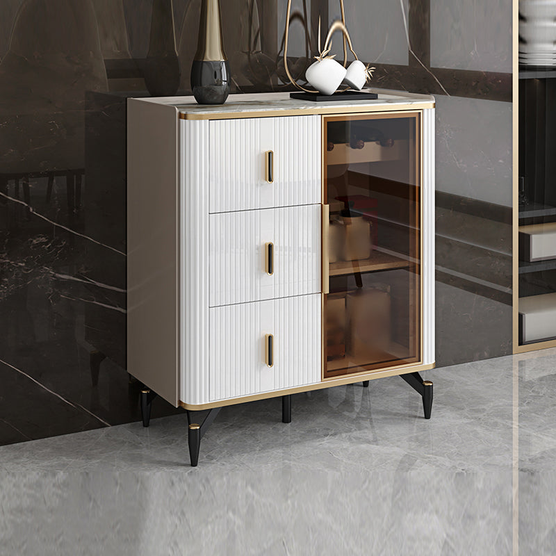 Armadio da pranzo per porte in vetro di altezza da 38 pollici per cucina