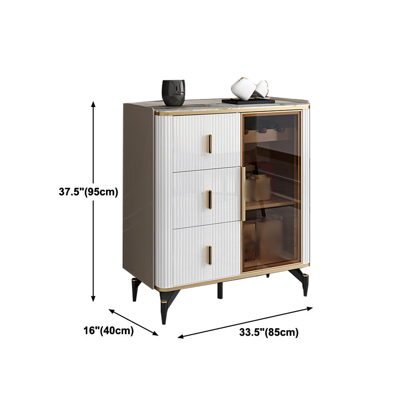 Armadio da pranzo per porte in vetro di altezza da 38 pollici per cucina