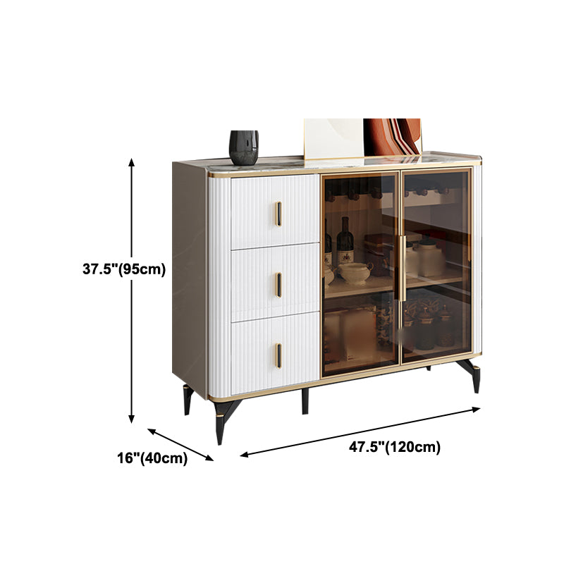 Armadio da pranzo per porte in vetro di altezza da 38 pollici per cucina