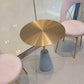 Mid-Century Modern Pedestal Mental Coffee Table Round Top Shape Coffee Cocktail Table