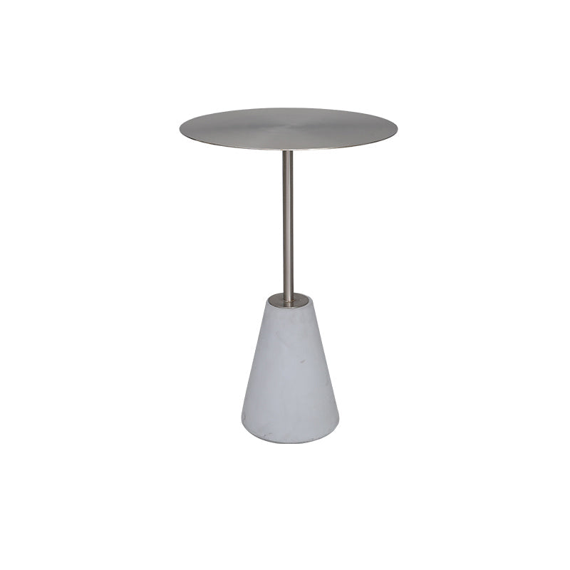 Mid-Century Modern Pedestal Mental Coffee Table Round Top Shape Coffee Cocktail Table