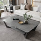 Rectangular Abstract Base Slate Glam Style with Storage Shelf Coffee Table