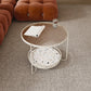 Round Minimalist Coffee Table Glass Top Steel Coffee Table for Living Room Clearhalo 'Coffee & Accent Tables' 'Coffee Tables' 'coffee_tables' 'furn' 'furn_coffee_tables' 'Furniture' 'Living Room Furniture' 5711024