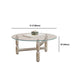 Glass Top Steel Coffee Table Round Minimalist Modern Coffee Table Clearhalo 'Coffee & Accent Tables' 'Coffee Tables' 'coffee_tables' 'furn' 'furn_coffee_tables' 'Furniture' 'Living Room Furniture' 5711051