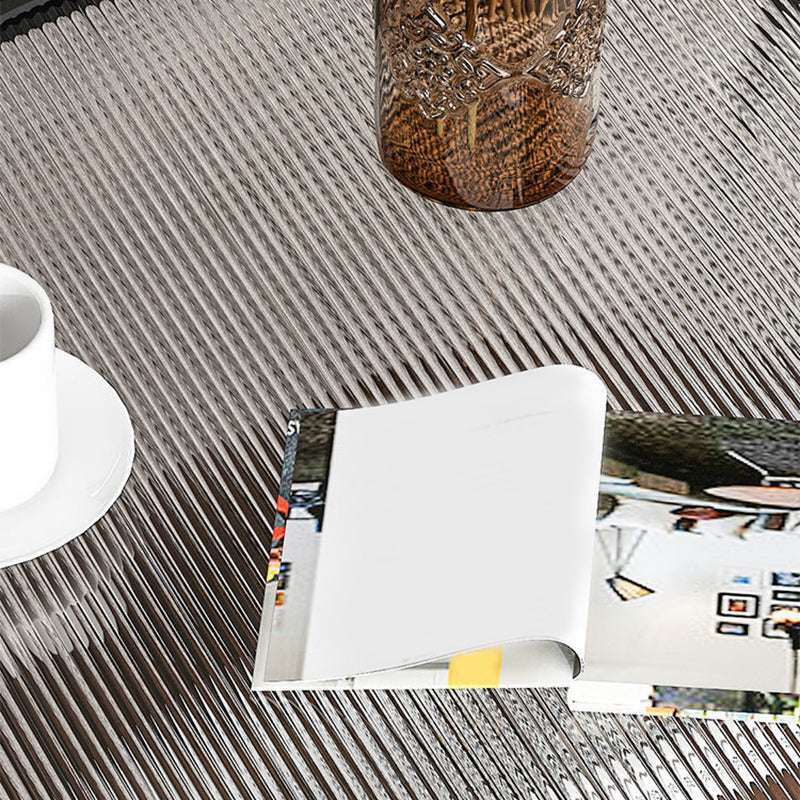 Modern Style Round Toughened Glass Table Metal 4 Legs Base Coffee Table Clearhalo 'Coffee & Accent Tables' 'Coffee Tables' 'coffee_tables' 'furn' 'furn_coffee_tables' 'Furniture' 'Living Room Furniture' 5711161