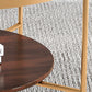 Modern Style Round Toughened Glass Table Metal 4 Legs Base Coffee Table Clearhalo 'Coffee & Accent Tables' 'Coffee Tables' 'coffee_tables' 'furn' 'furn_coffee_tables' 'Furniture' 'Living Room Furniture' 5711163