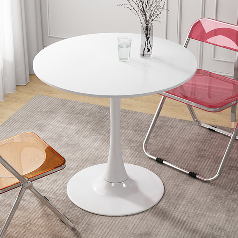 Pedestal Coffee Table Wood Round Coffee Table for Living Room 27.6"L x 27.6"W x 28.7"H White Clearhalo 'Coffee & Accent Tables' 'Coffee Tables' 'coffee_tables' 'furn' 'furn_coffee_tables' 'Furniture' 'Living Room Furniture' 5711173