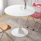 Pedestal Coffee Table Wood Round Coffee Table for Living Room 31.5"L x 31.5"W x 28.7"H White Clearhalo 'Coffee & Accent Tables' 'Coffee Tables' 'coffee_tables' 'furn' 'furn_coffee_tables' 'Furniture' 'Living Room Furniture' 5711174