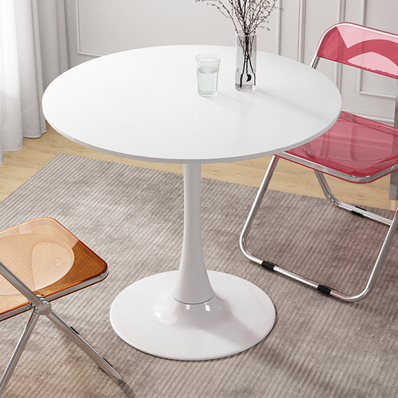 Pedestal Coffee Table Wood Round Coffee Table for Living Room 31.5"L x 31.5"W x 28.7"H White Clearhalo 'Coffee & Accent Tables' 'Coffee Tables' 'coffee_tables' 'furn' 'furn_coffee_tables' 'Furniture' 'Living Room Furniture' 5711174