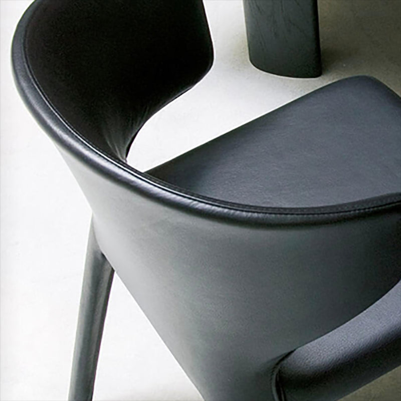 Mid-Century Modern Armless Side Chair Leather Basic Four Leg Side Chair Clearhalo 'Accent Chairs' 'accent_chairs' 'Chairs & Seating' 'furn' 'furn_accent_chairs' 'Furniture' 'Living Room Furniture' 5711200