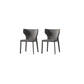 Mid-Century Modern Armless Side Chair Leather Basic Four Leg Side Chair Dark Gray 2 Piece Set Clearhalo 'Accent Chairs' 'accent_chairs' 'Chairs & Seating' 'furn' 'furn_accent_chairs' 'Furniture' 'Living Room Furniture' 5711202