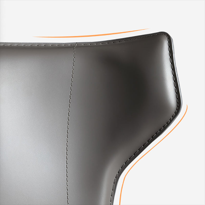 Mid-Century Modern Armless Side Chair Leather Basic Four Leg Side Chair Clearhalo 'Accent Chairs' 'accent_chairs' 'Chairs & Seating' 'furn' 'furn_accent_chairs' 'Furniture' 'Living Room Furniture' 5711203