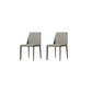 Mid-Century Modern Armless Side Chair Leather Basic Four Leg Side Chair Light Gray 2 Piece Set Clearhalo 'Accent Chairs' 'accent_chairs' 'Chairs & Seating' 'furn' 'furn_accent_chairs' 'Furniture' 'Living Room Furniture' 5711207