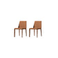Mid-Century Modern Armless Side Chair Leather Basic Four Leg Side Chair Orange 2 Piece Set Clearhalo 'Accent Chairs' 'accent_chairs' 'Chairs & Seating' 'furn' 'furn_accent_chairs' 'Furniture' 'Living Room Furniture' 5711209