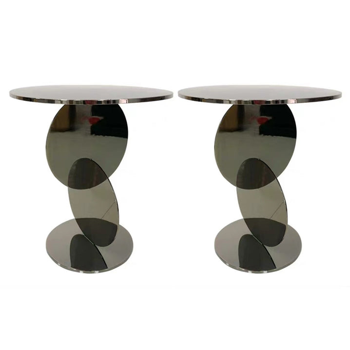 Table d'appoint rond de base de table de base de base de style moderne du milieu du siècle