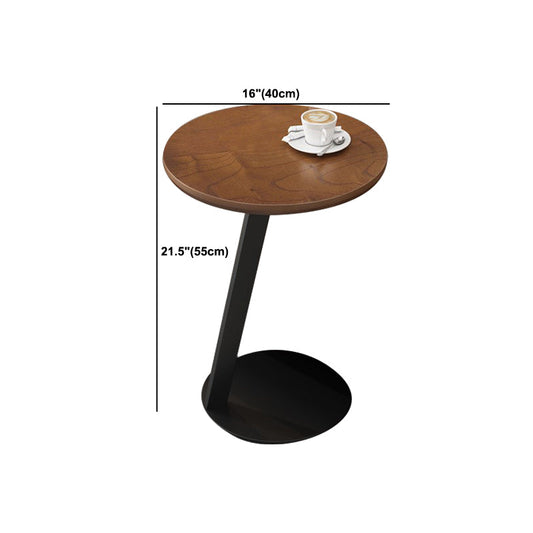 21.65" Tall Scandinavian Sofa Side Accent Table Round Side End Table