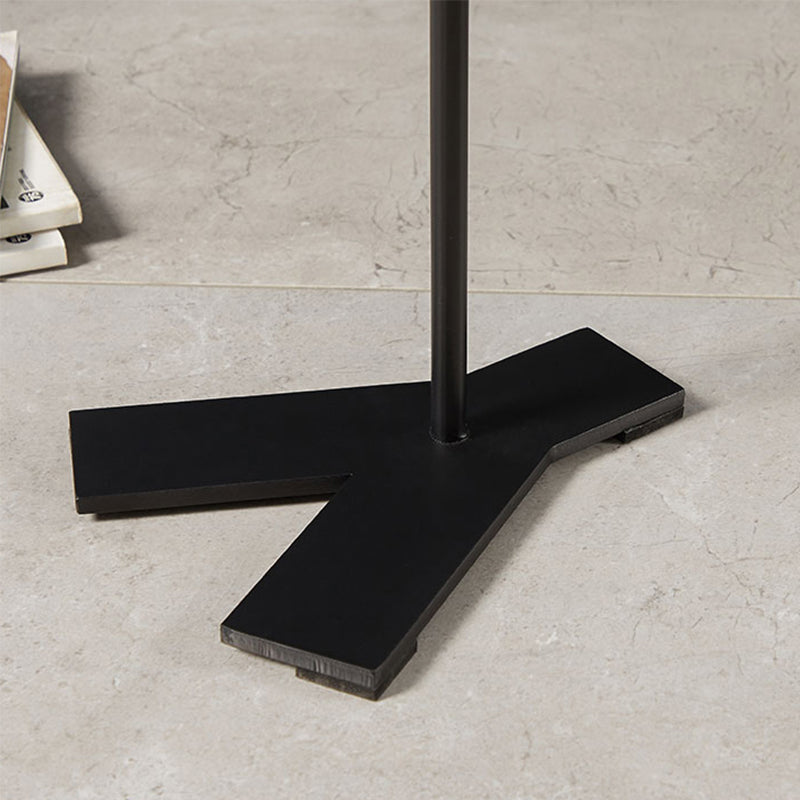 Mid-Century Style Sofa Side Accent Table Metal Pedestal End Table