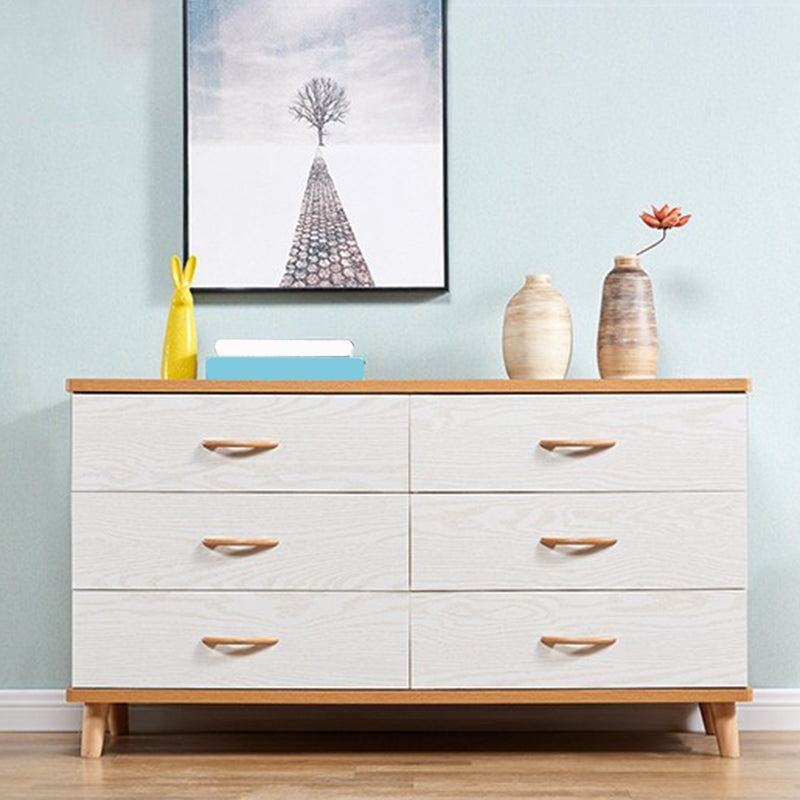 Scratch Resistant Modern Accent Chest with Soft Close Drawers in White
