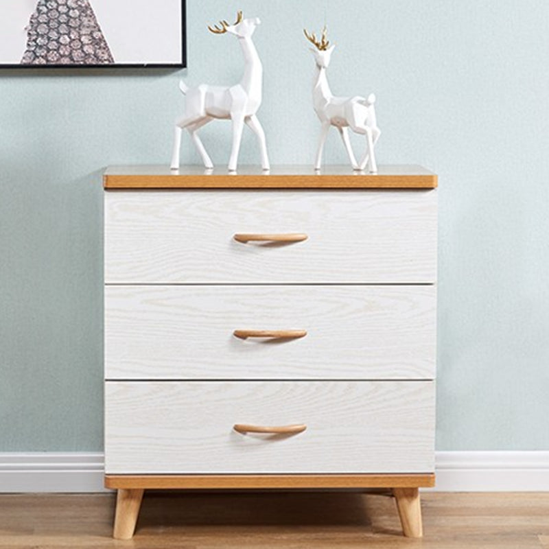 Scratch Resistant Modern Accent Chest with Soft Close Drawers in White