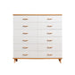 Scratch Resistant Modern Accent Chest with Soft Close Drawers in White
