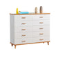Scratch Resistant Modern Accent Chest with Soft Close Drawers in White