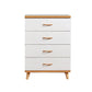 Scratch Resistant Modern Accent Chest with Soft Close Drawers in White
